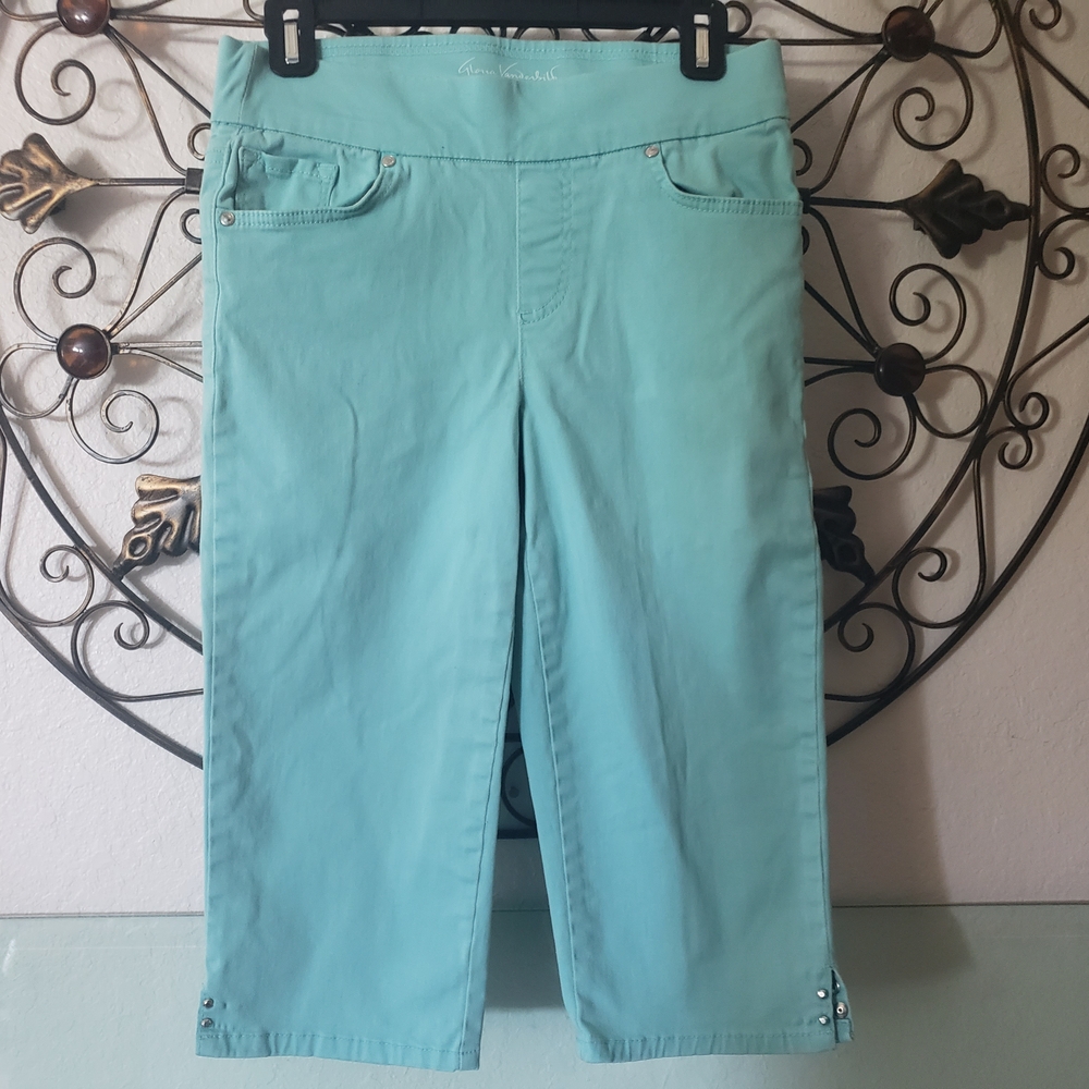 Aqua Blue Casual Bottoms with Slit Details